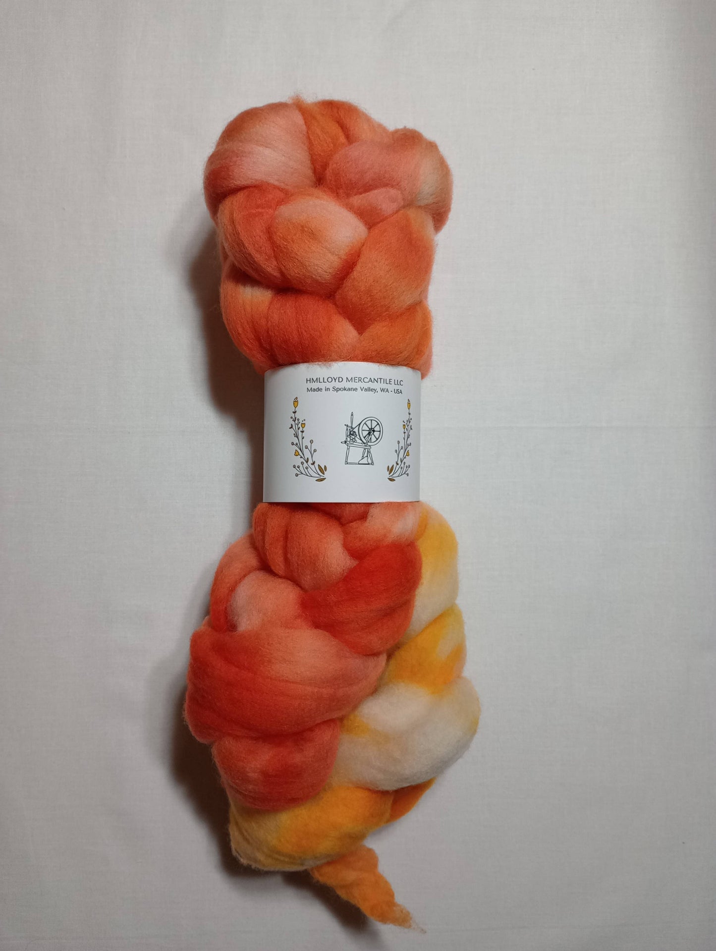 Hand Dyed Roving - Cormo - 100 gram Braids