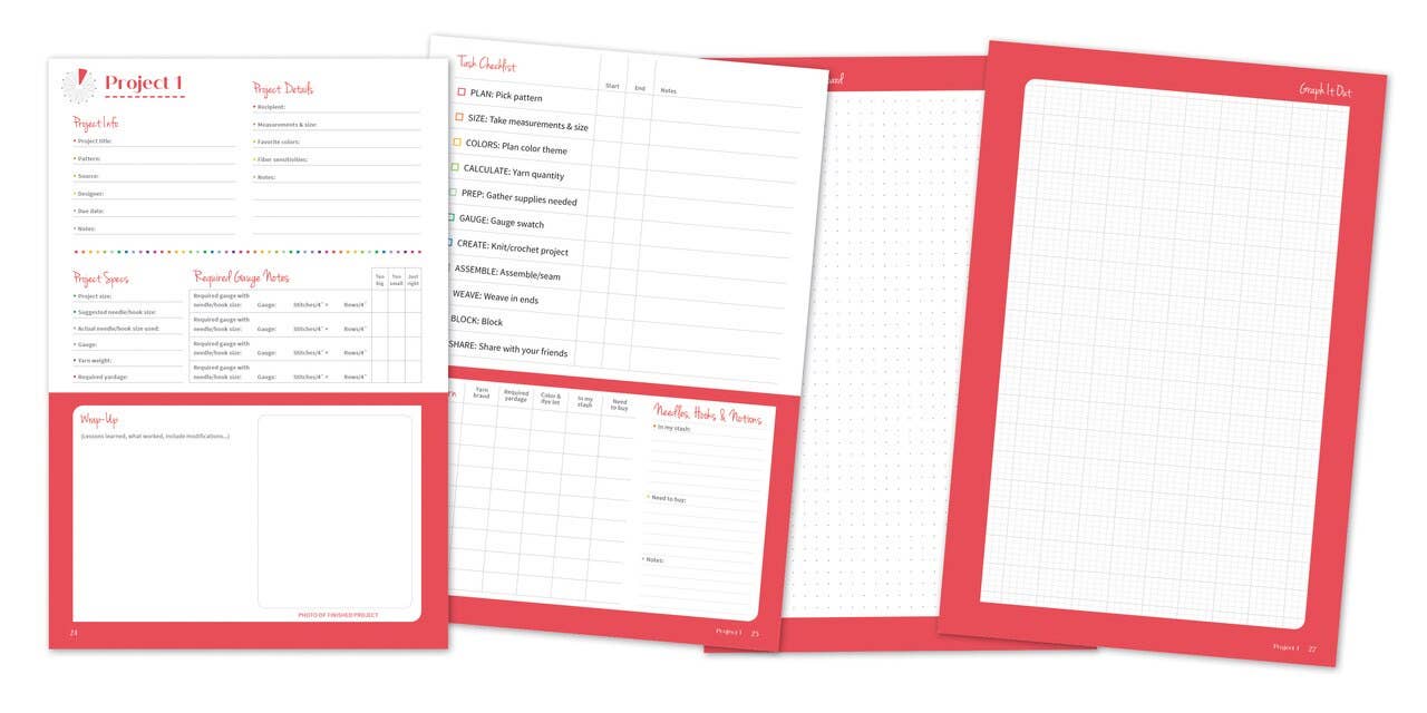 Knit & Crochet Project Planner: Plan & Organize 12 Projects!