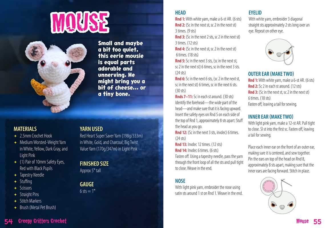 Creepy Critters Glow-in-the-Dark Crochet by Anne Margaux Rull: Kit - Paperback; 76 pages / English