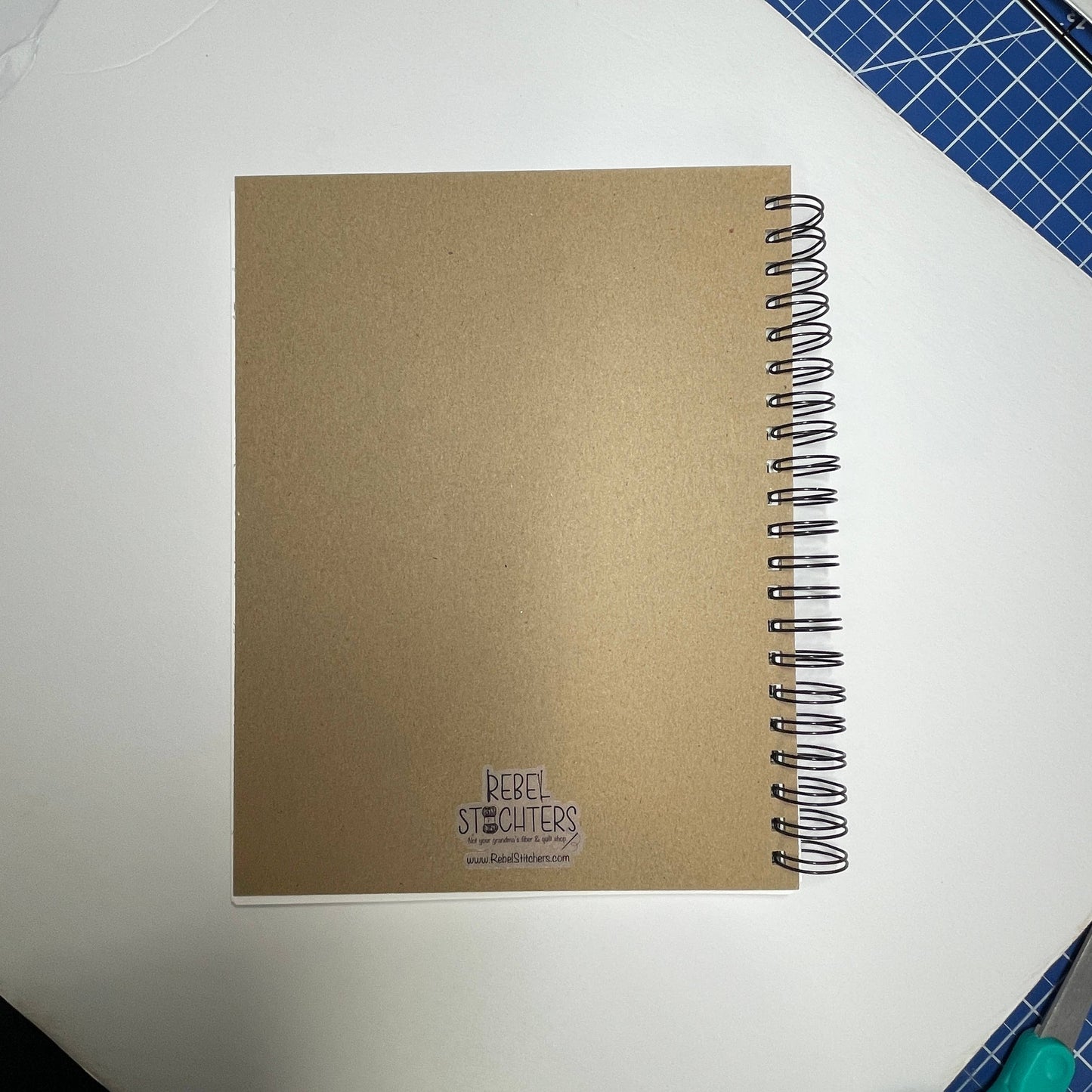 Handmade Fiber Arts Spiral Bound Journal Sheep Illustration