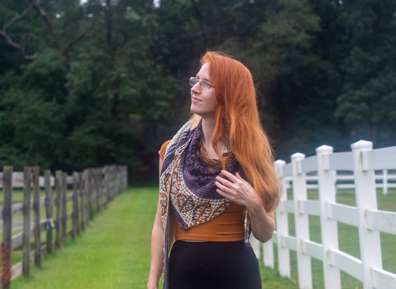 Autumn Crunch Shawl Knitting Kit