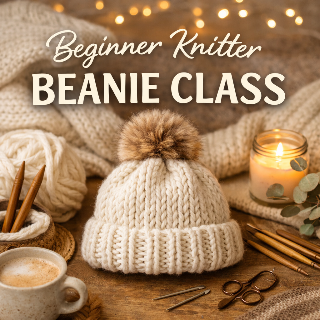 Beginner Knitter Beanie Class