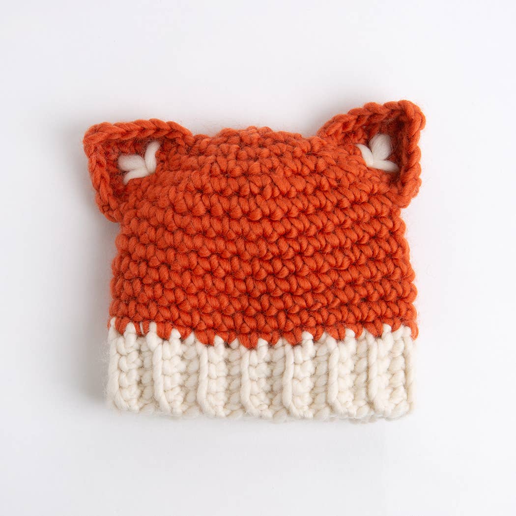 Baby / Child Fox Hat Easy Crochet Kit