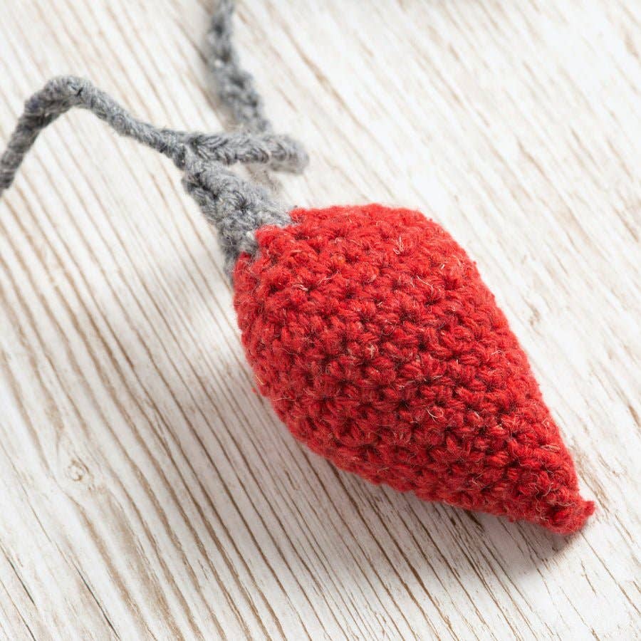 Christmas Lights Crochet Kit: Cranberry