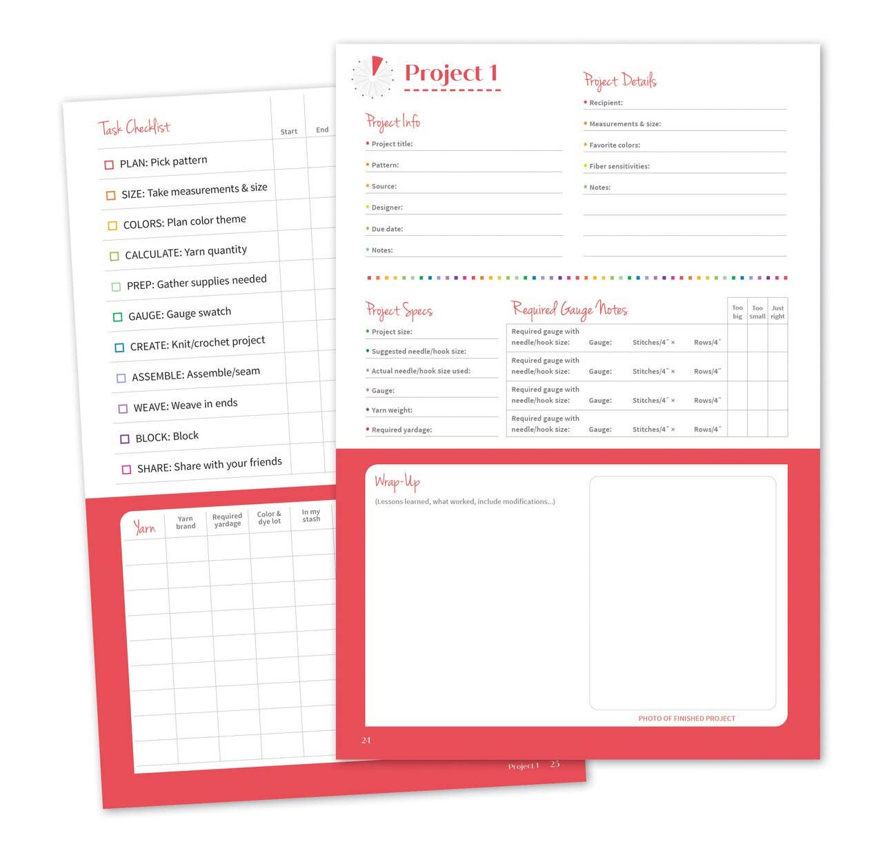 Knit & Crochet Project Planner: Plan & Organize 12 Projects!