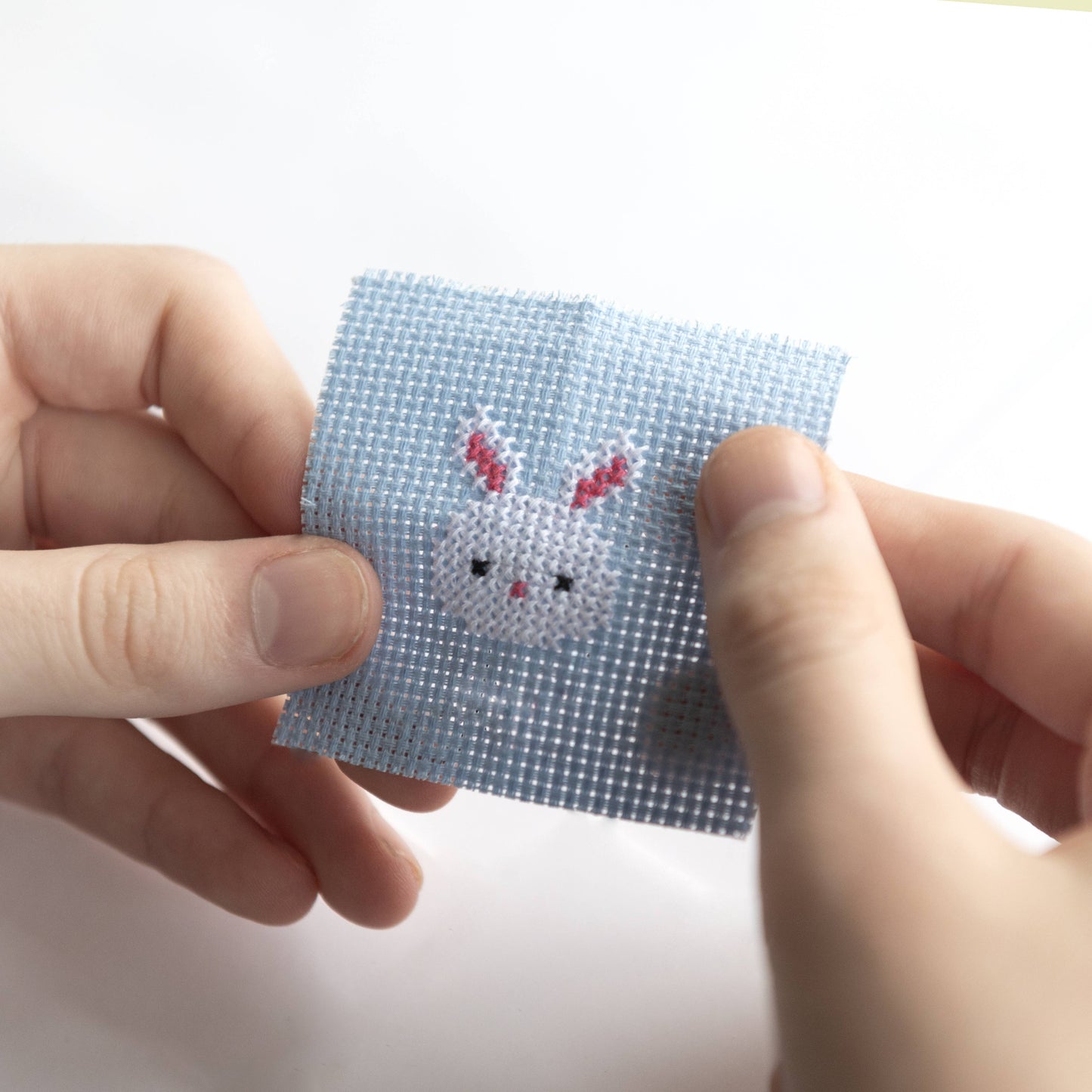 Kawaii Cross Stitch Bunny In A Matchbox