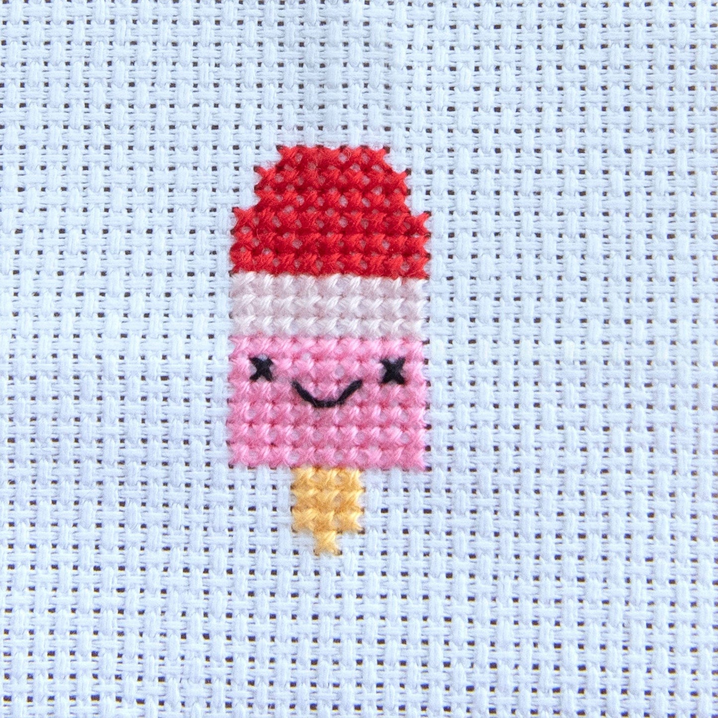 Kawaii Ice Lolly Mini Cross Stitch Kit In A Matchbox