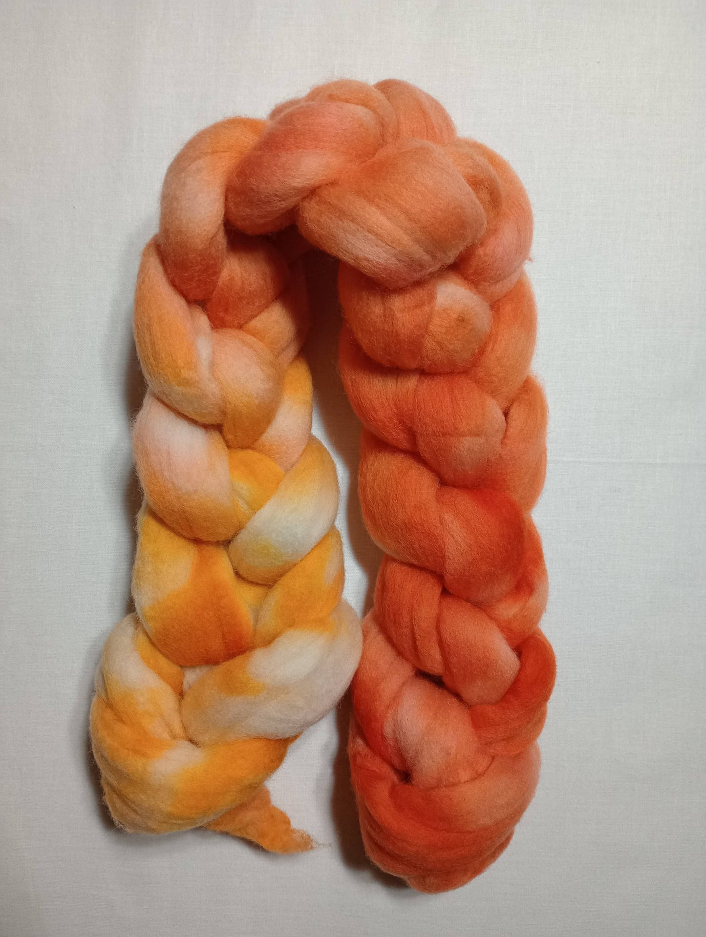 Hand Dyed Roving - Cormo - 100 gram Braids