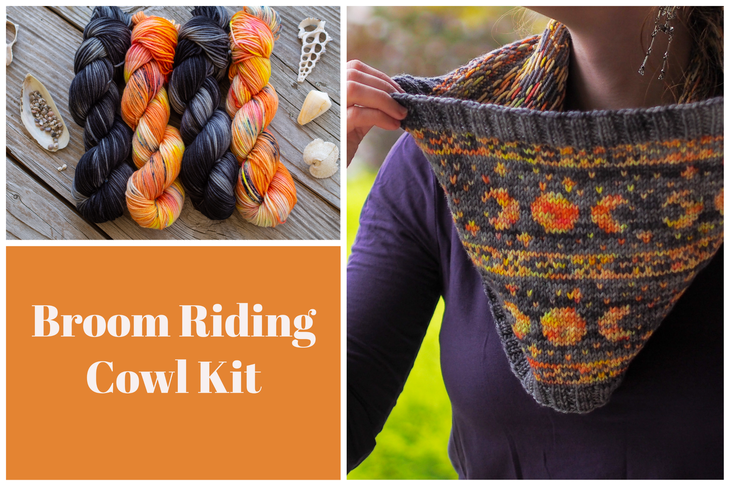 Broom Riding Knitting Cowl Kit