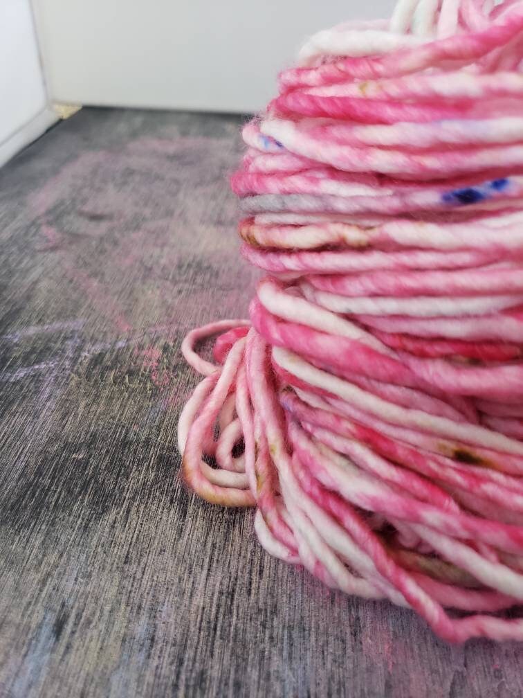 Honeydukes, Pink, White, Speckle, Bulky, Single Ply, Harry Potter Inspired