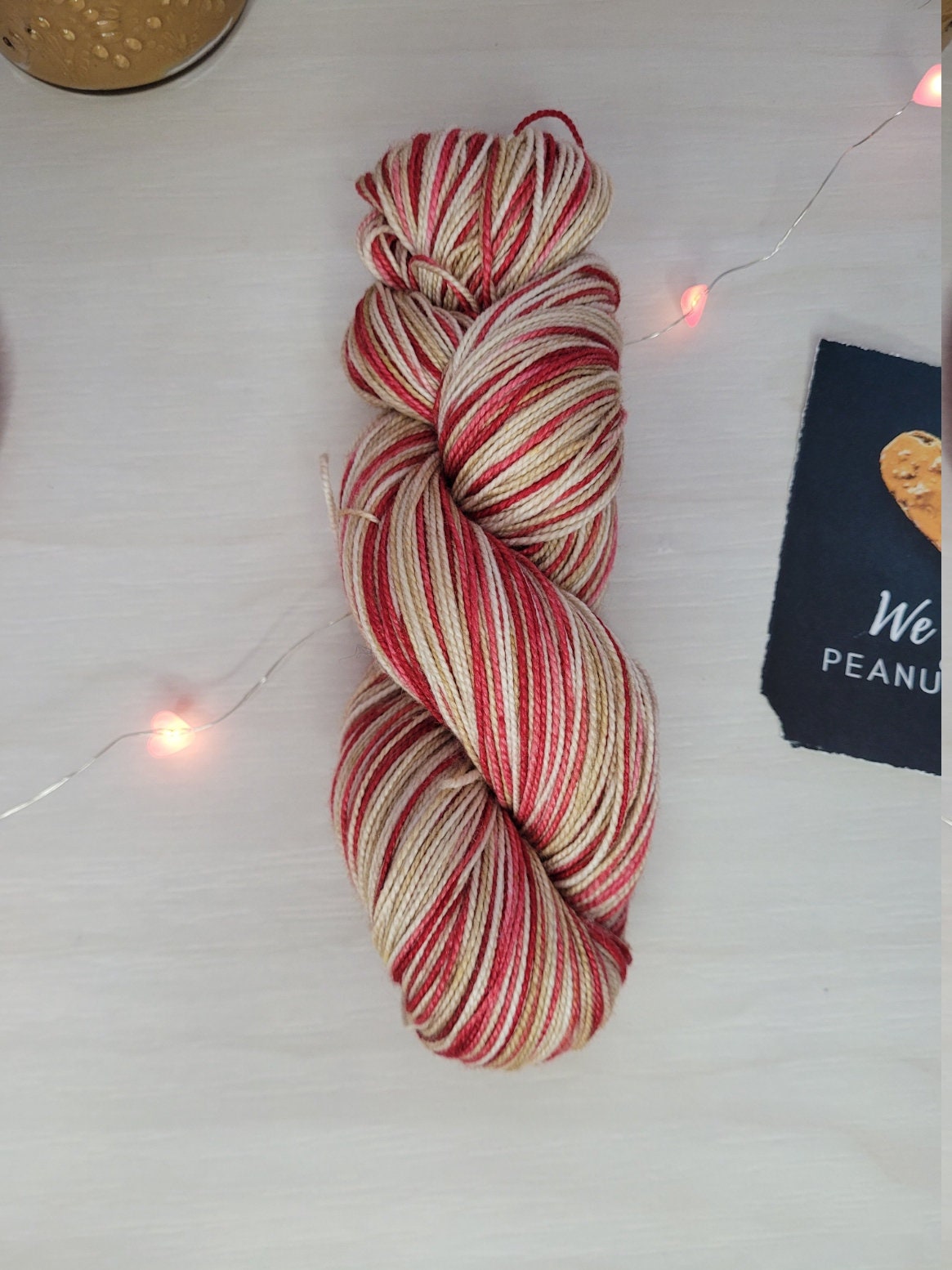 Peanut Butter and Strawberry Jelly, Silk Sock, Sock Yarn, Fingering Weight, Shawl Yarn, Silky