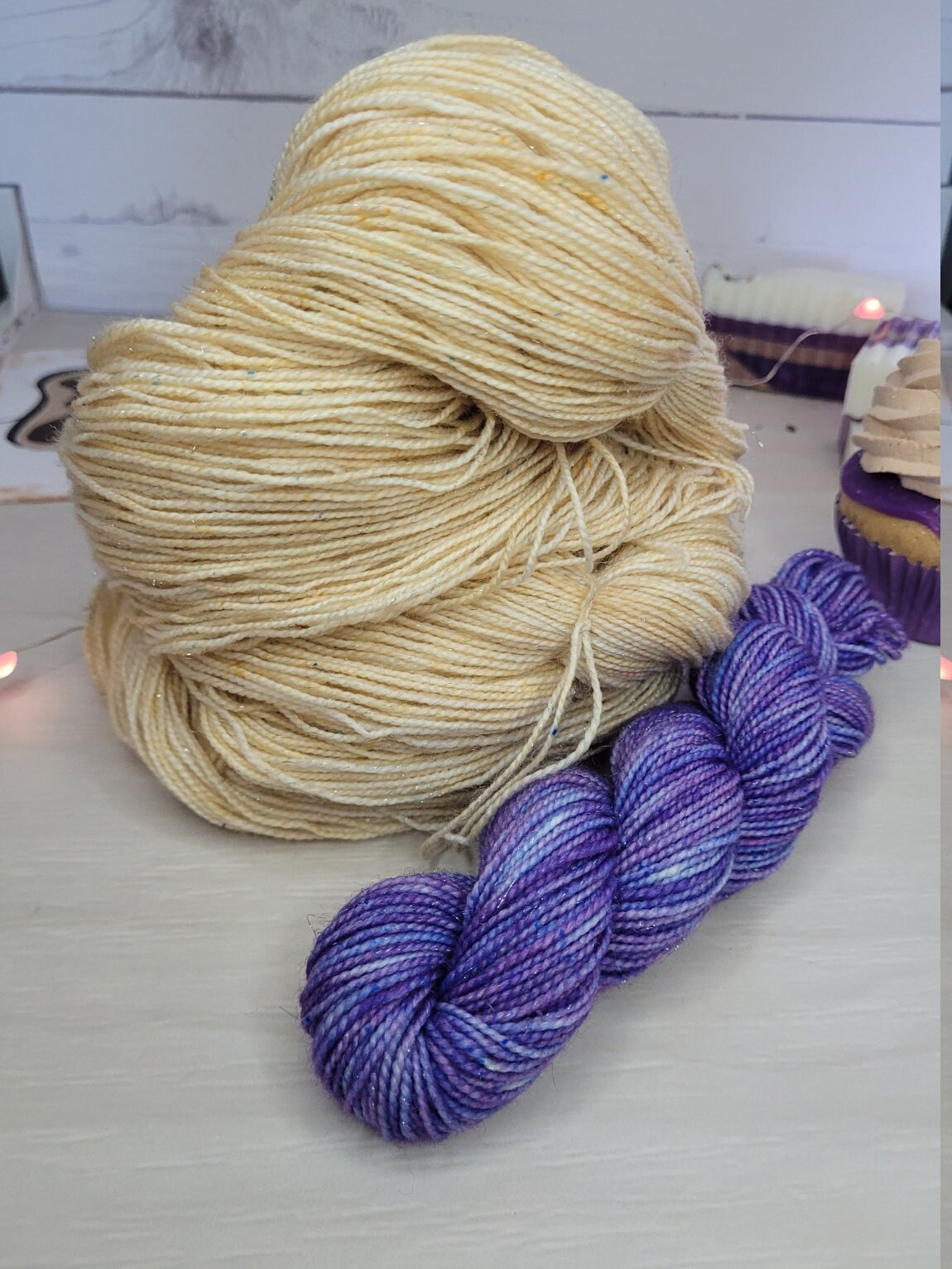 Peanut Butter and Grape Jelly, Sock Set, Glitter Sock, Team Peanut Butter, Fingering Weight, Sock Yarn, Sock Set, Sparkle Sock