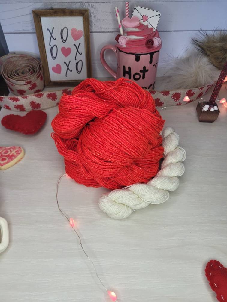 Cupid, Sock Set, Glitter Sock, Yarn, Sparkle, Sock Set, Wool, Stellina, Valentine's Day, Yarn, Gift, Sock