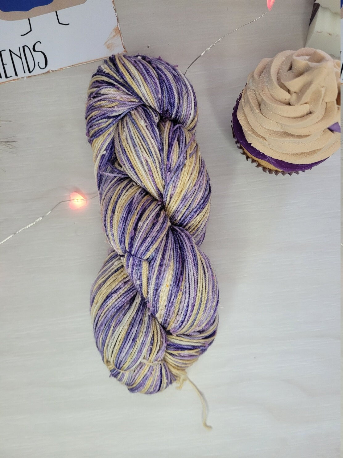 Peanut Butter and Grape Jelly, White Tweed, Sock, Wool, White Nep, Sock Yarn, Shawl Yarn