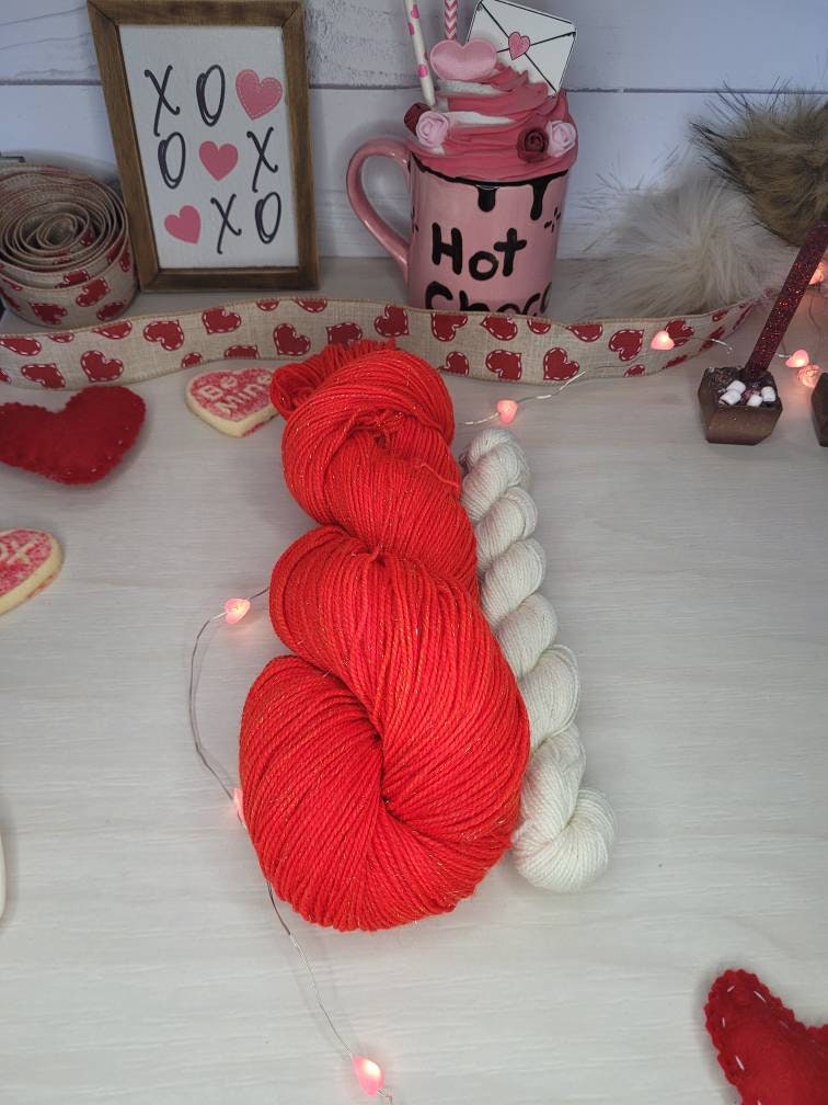 Cupid, Sock Set, Glitter Sock, Yarn, Sparkle, Sock Set, Wool, Stellina, Valentine's Day, Yarn, Gift, Sock