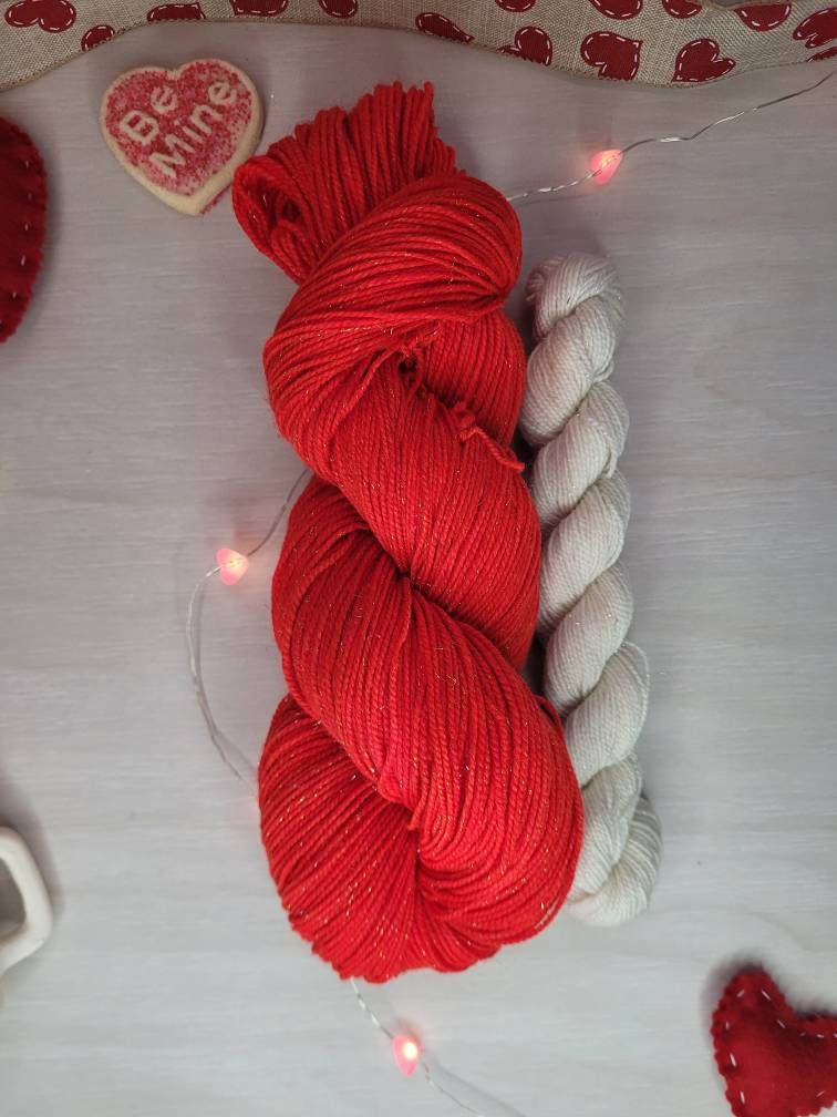 Cupid, Sock Set, Glitter Sock, Yarn, Sparkle, Sock Set, Wool, Stellina, Valentine's Day, Yarn, Gift, Sock