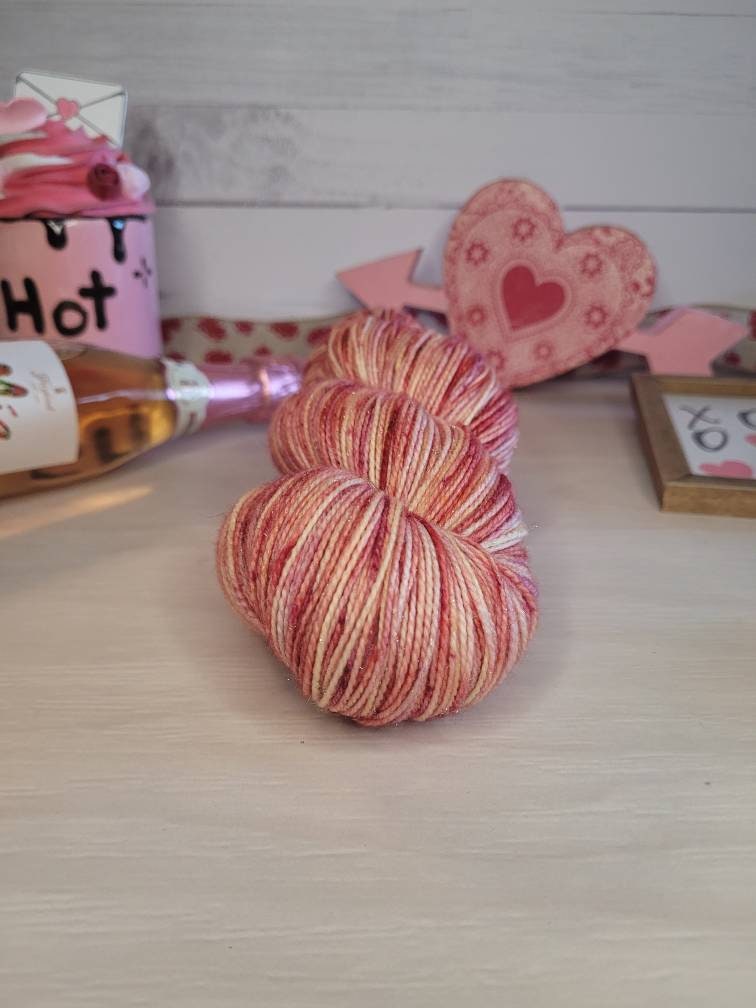 Valentine's Brunch, Glitter Sock, Sparkle Yarn, Shawl, Yarn, Valentine's Day, Gift