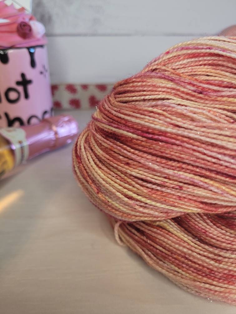 Valentine's Brunch, Glitter Sock, Sparkle Yarn, Shawl, Yarn, Valentine's Day, Gift