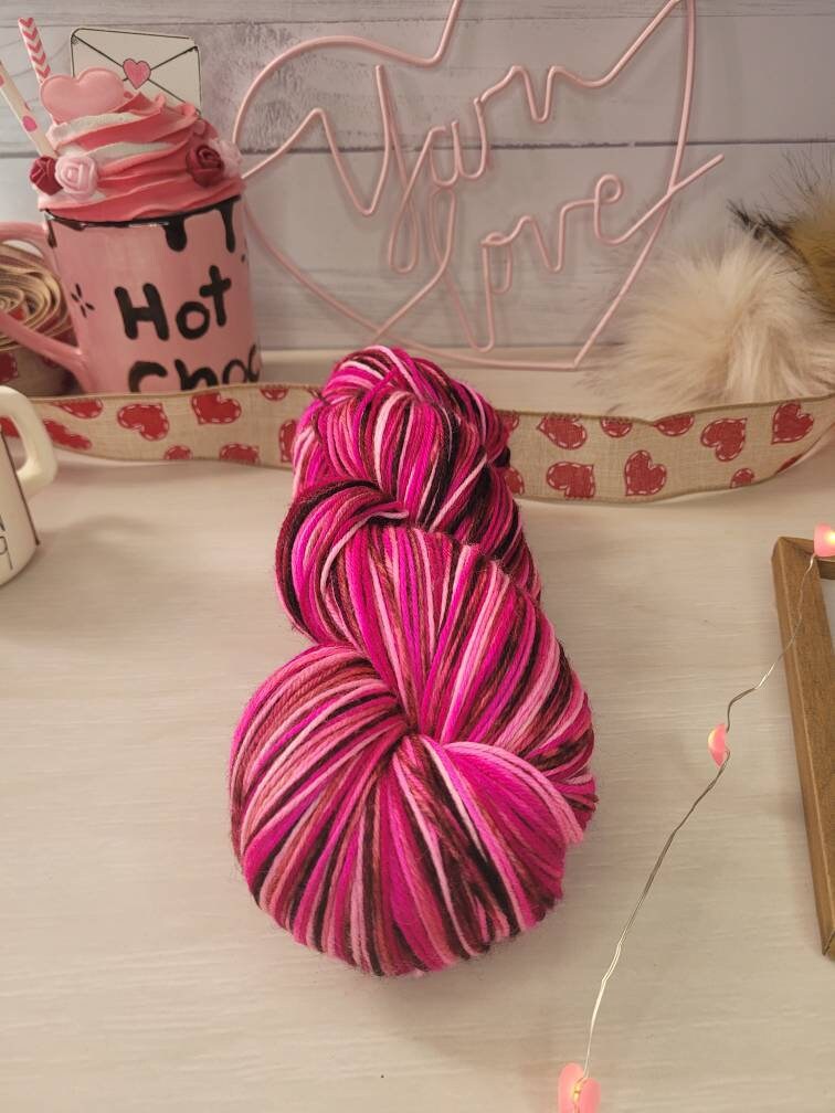 Valentine Kisses, Cashmere, Super Wash Merino, Sock Yarn, Fingering Weight, Sock, Cash MCN