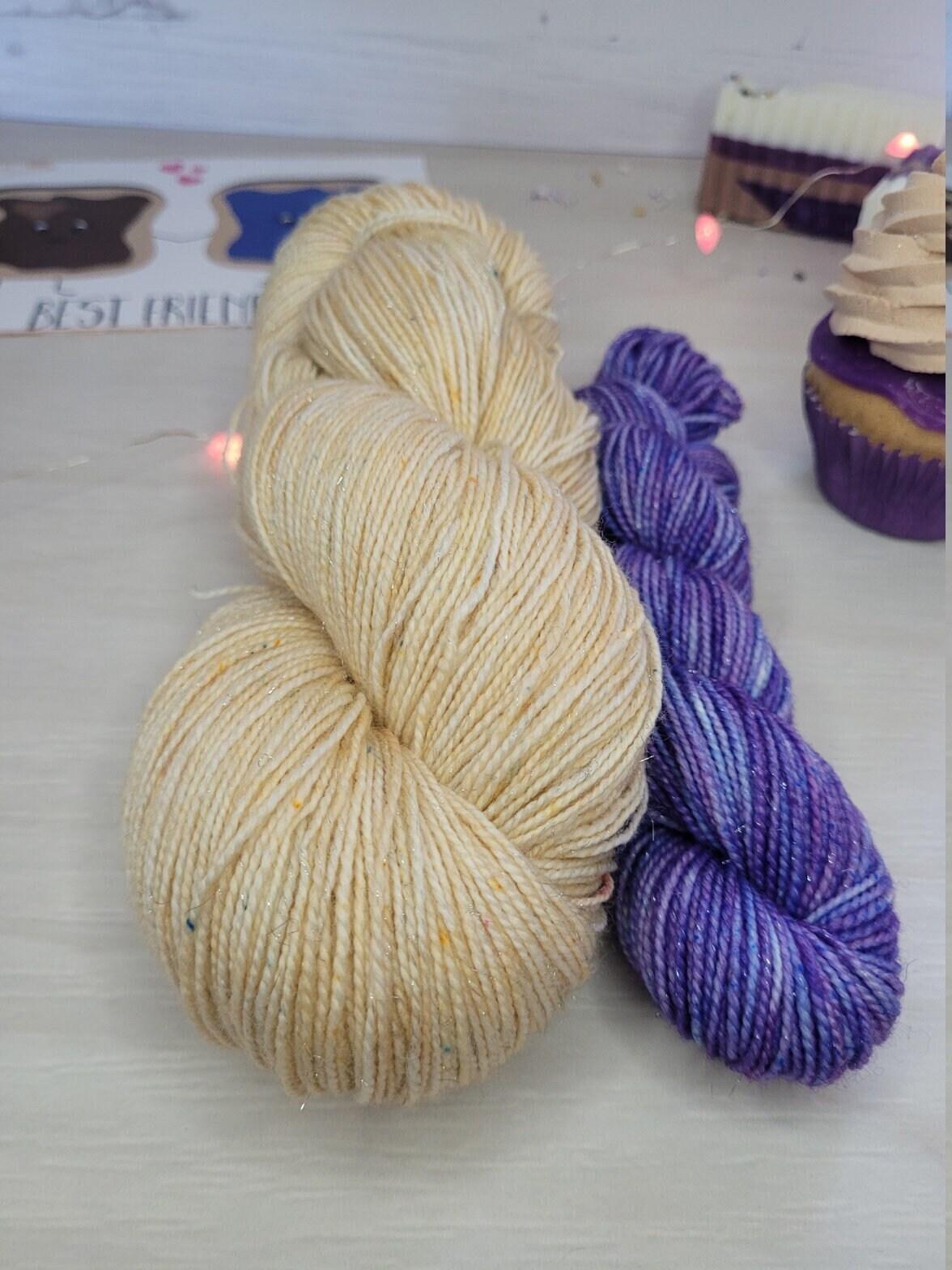 Peanut Butter and Grape Jelly, Sock Set, Glitter Sock, Team Peanut Butter, Fingering Weight, Sock Yarn, Sock Set, Sparkle Sock