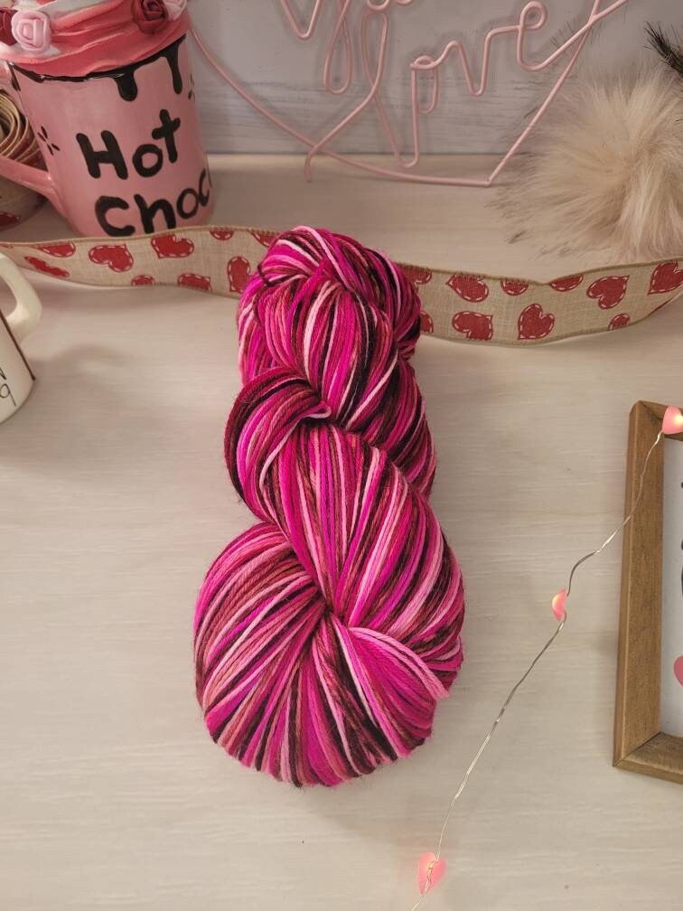 Valentine Kisses, Cashmere, Super Wash Merino, Sock Yarn, Fingering Weight, Sock, Cash MCN