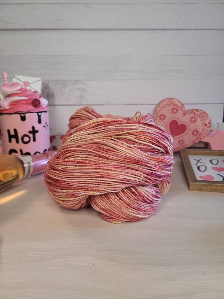 Valentine's Brunch, Glitter Sock, Sparkle Yarn, Shawl, Yarn, Valentine's Day, Gift