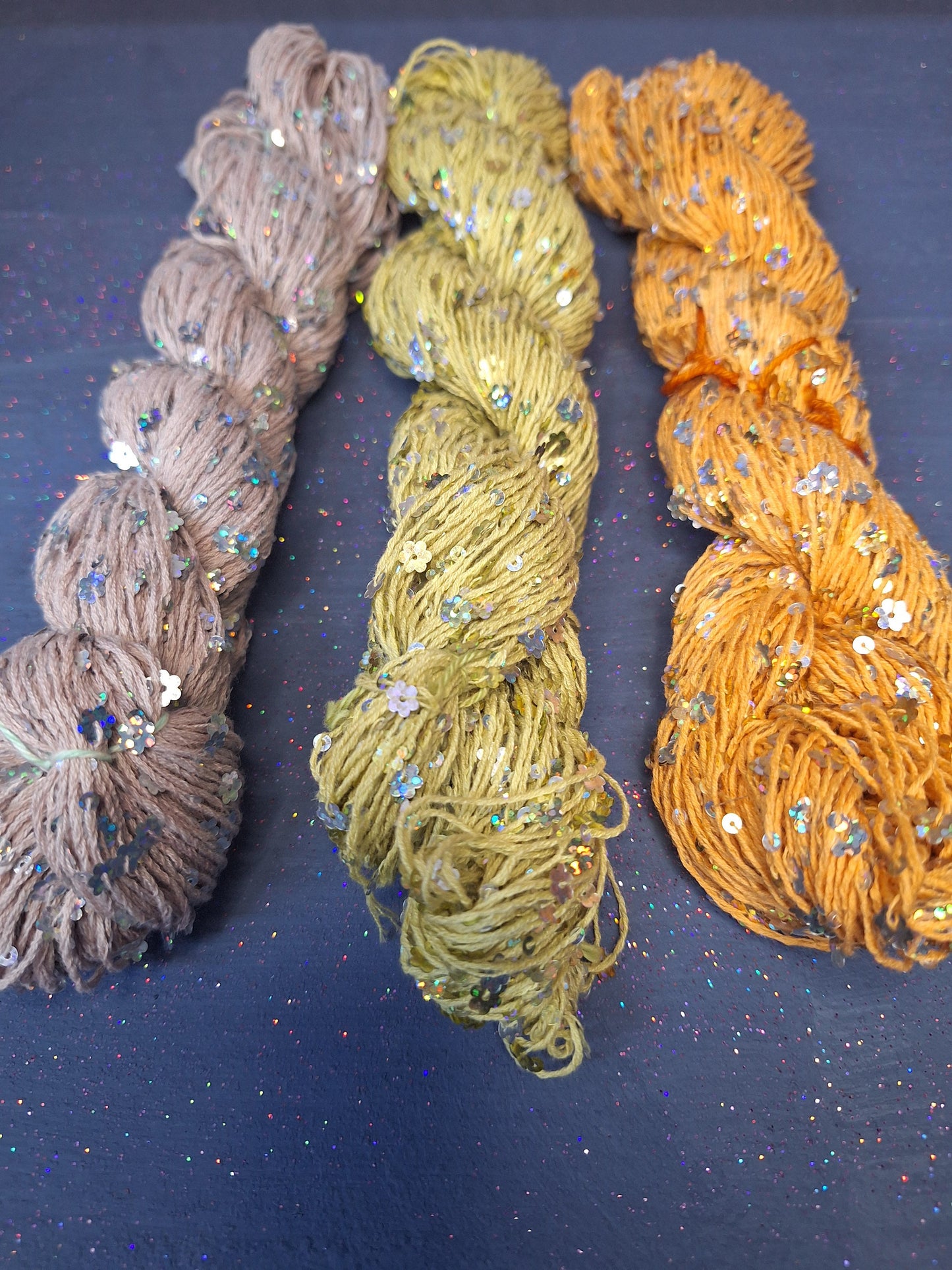 Central Perk Cozy Cotton Flowers hand dyed yarn set