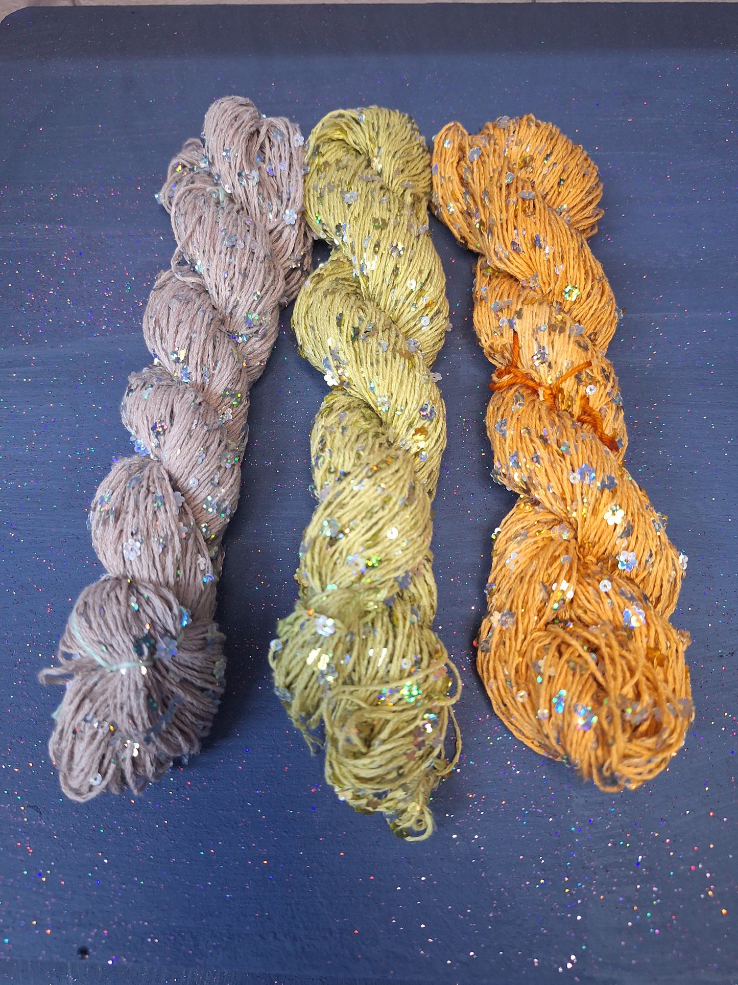 Central Perk Cozy Cotton Flowers hand dyed yarn set