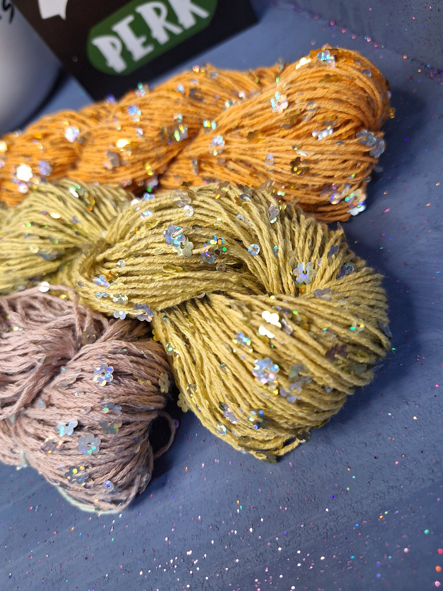 Central Perk Cozy Cotton Flowers hand dyed yarn set