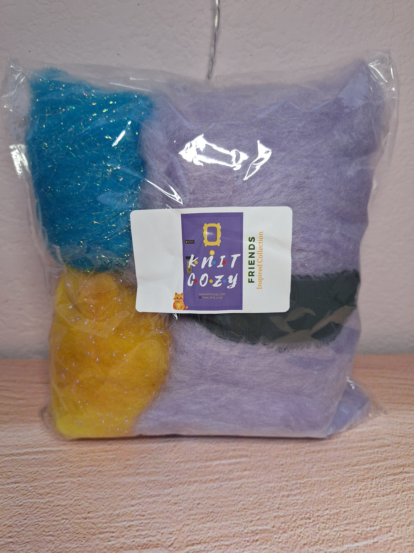 The Apartment Friends inspired purple and yellow or purple, yellow, and blue sock set blending kit