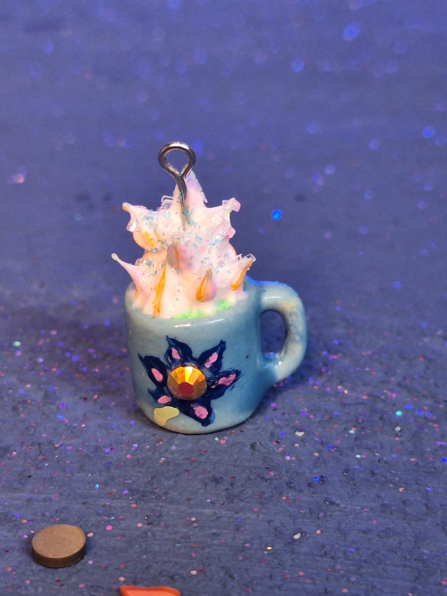 Wild Flower Lobster Clasp Stitch Marker Charm