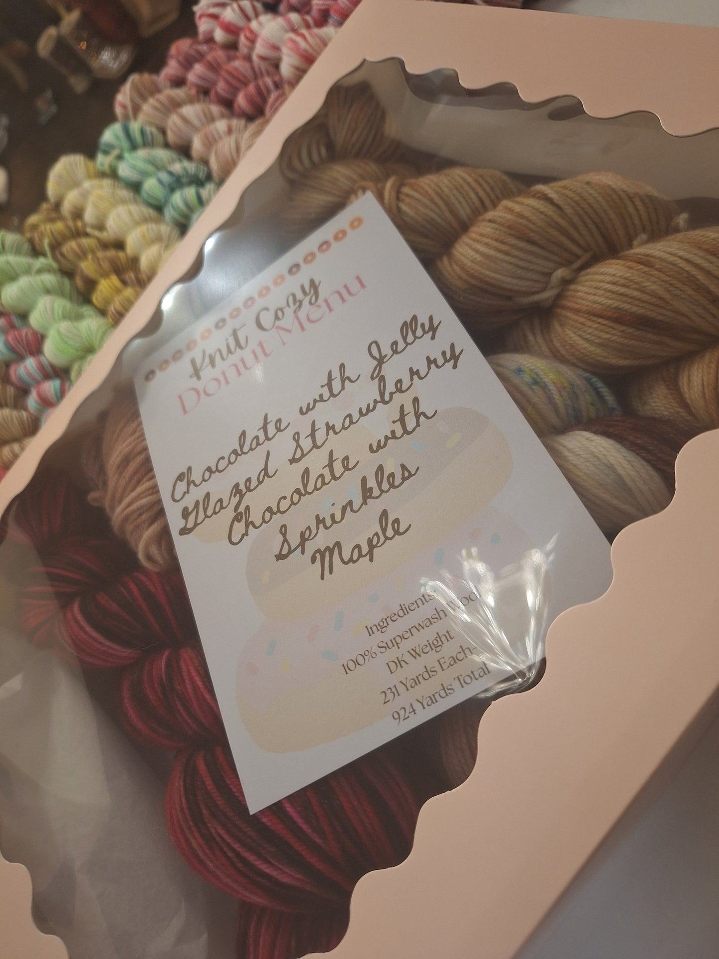 🍩 Knit Cozy Donut Box – DK Weight Yarn Set