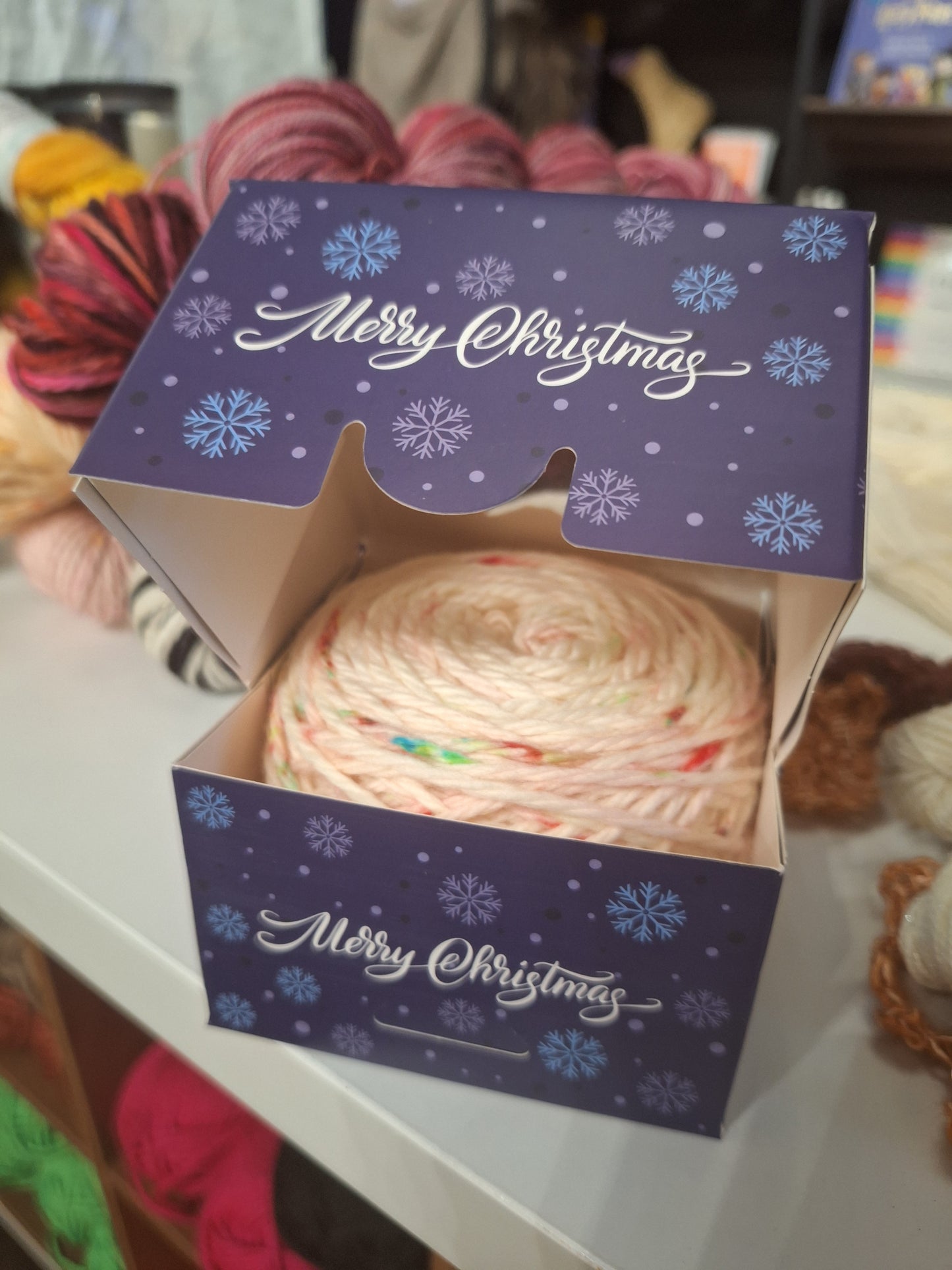 Christmas Funfetti Cake in Gift Box