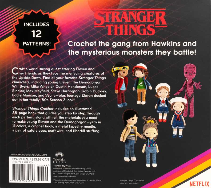 Stranger Things Crochet by Editors of Thunder Bay Press: Kit - Paperback; 88 pages / English