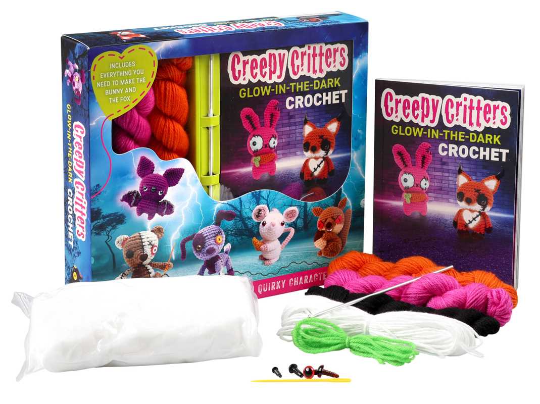 Creepy Critters Glow-in-the-Dark Crochet by Anne Margaux Rull: Kit - Paperback; 76 pages / English