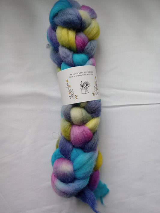 Hand Dyed Roving - Finnish - 100 gram Braids