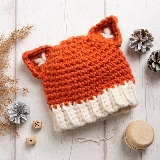 Baby / Child Fox Hat Easy Crochet Kit