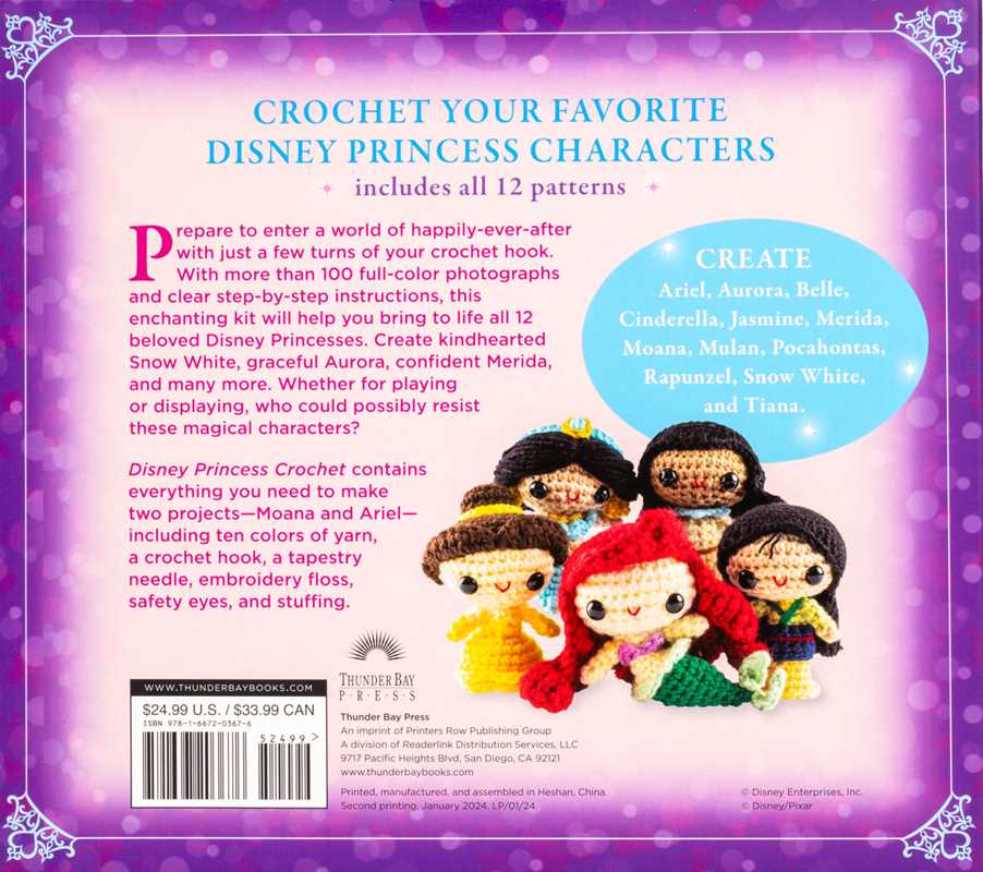 Disney Princess Crochet by Editors of Thunder Bay Press: Kit - Paperback; 76 pages / English