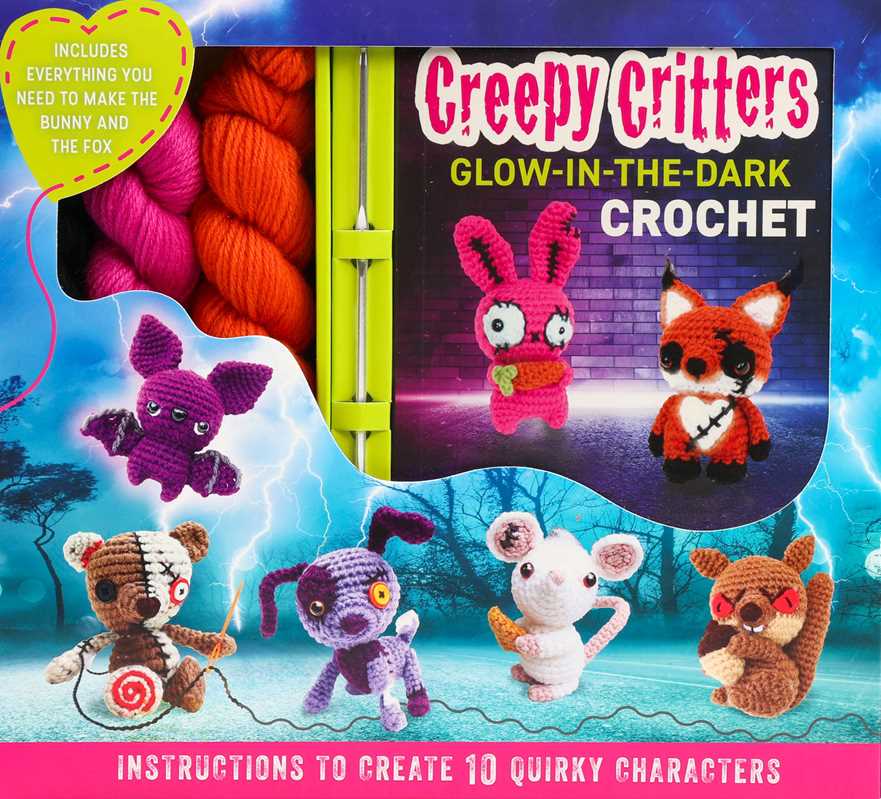 Creepy Critters Glow-in-the-Dark Crochet by Anne Margaux Rull: Kit - Paperback; 76 pages / English