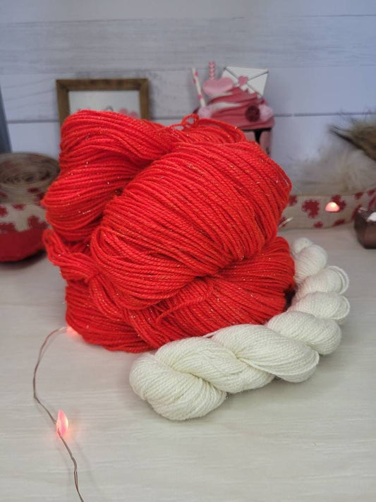 Cupid, Sock Set, Glitter Sock, Yarn, Sparkle, Sock Set, Wool, Stellina, Valentine's Day, Yarn, Gift, Sock
