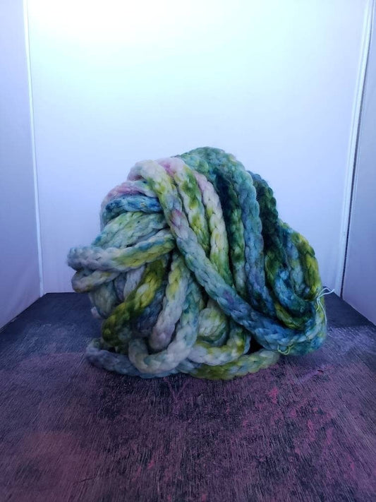 Lucky Charm, i-cord, super bulky, novelty yarn, St. Patrick's Day, Green, White, Pink, Blue