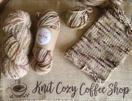 Lemon Loaf Hand Dyed Yarn Knit Cozy Coffee Shop Collection