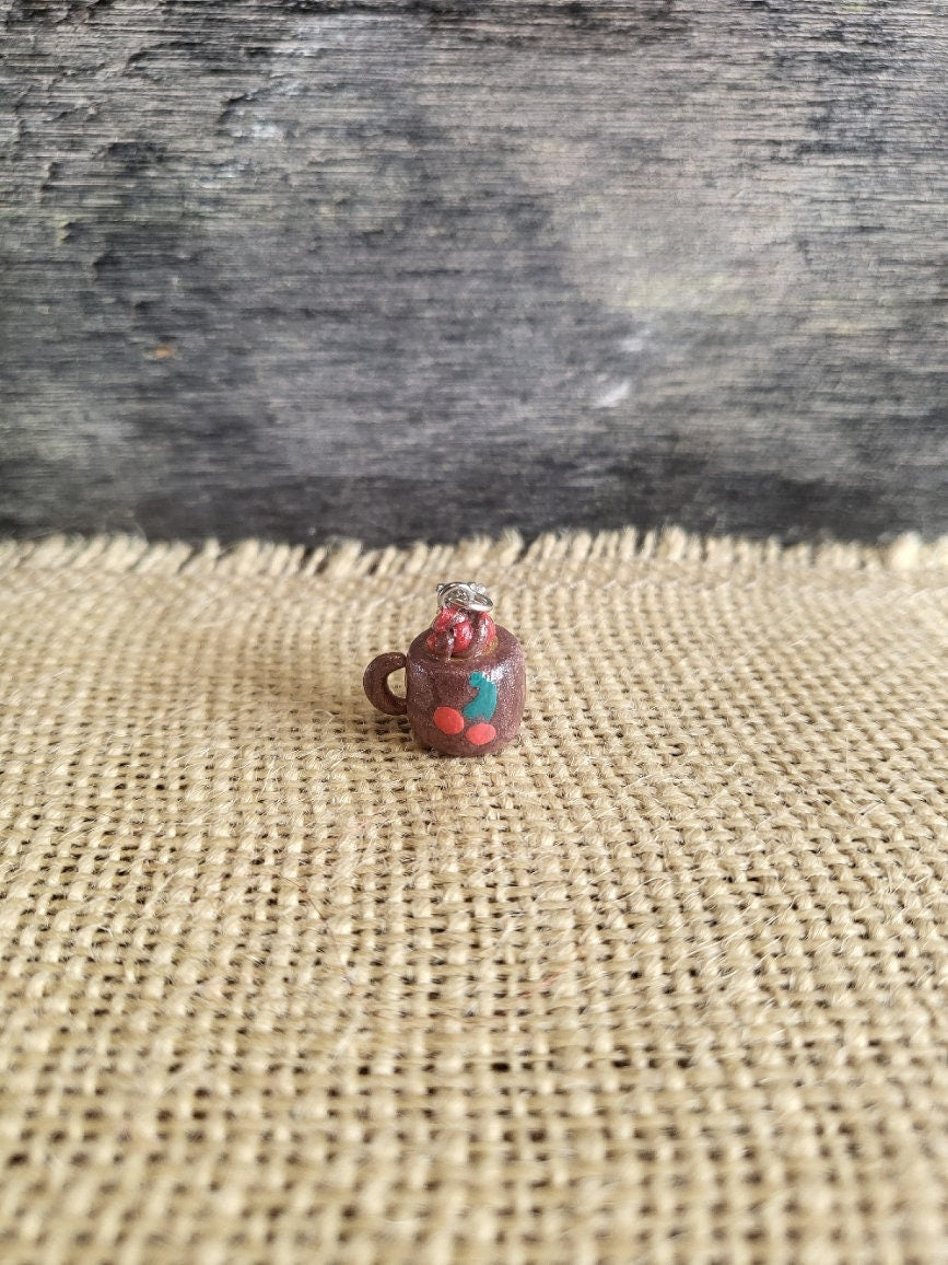 Chocolate Cherry Valentine's Mug lobster clasp stitch marker