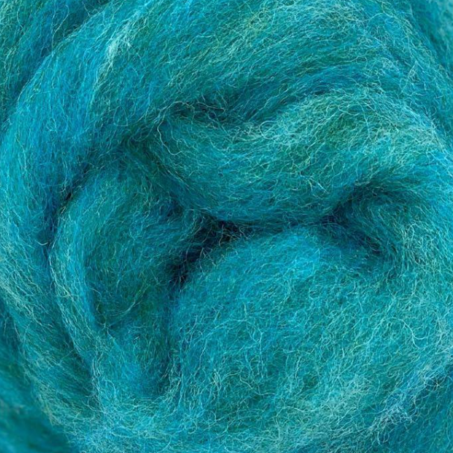 Deep Sea Carded Corriedale Wool Sliver Variety Pack