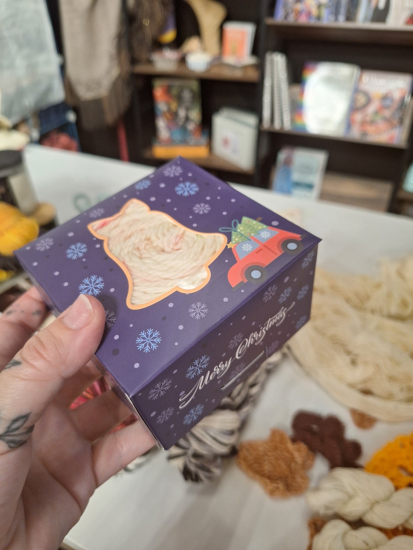 Christmas Funfetti Cake in Gift Box