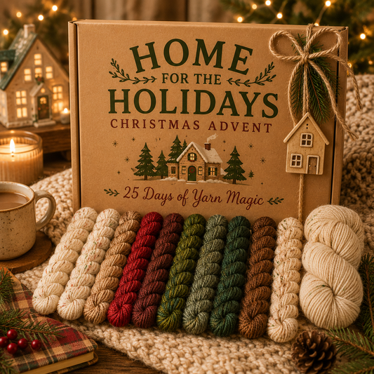 Home for the Holidays Christmas Advent Calendar - 24 minis and one full-sized skein