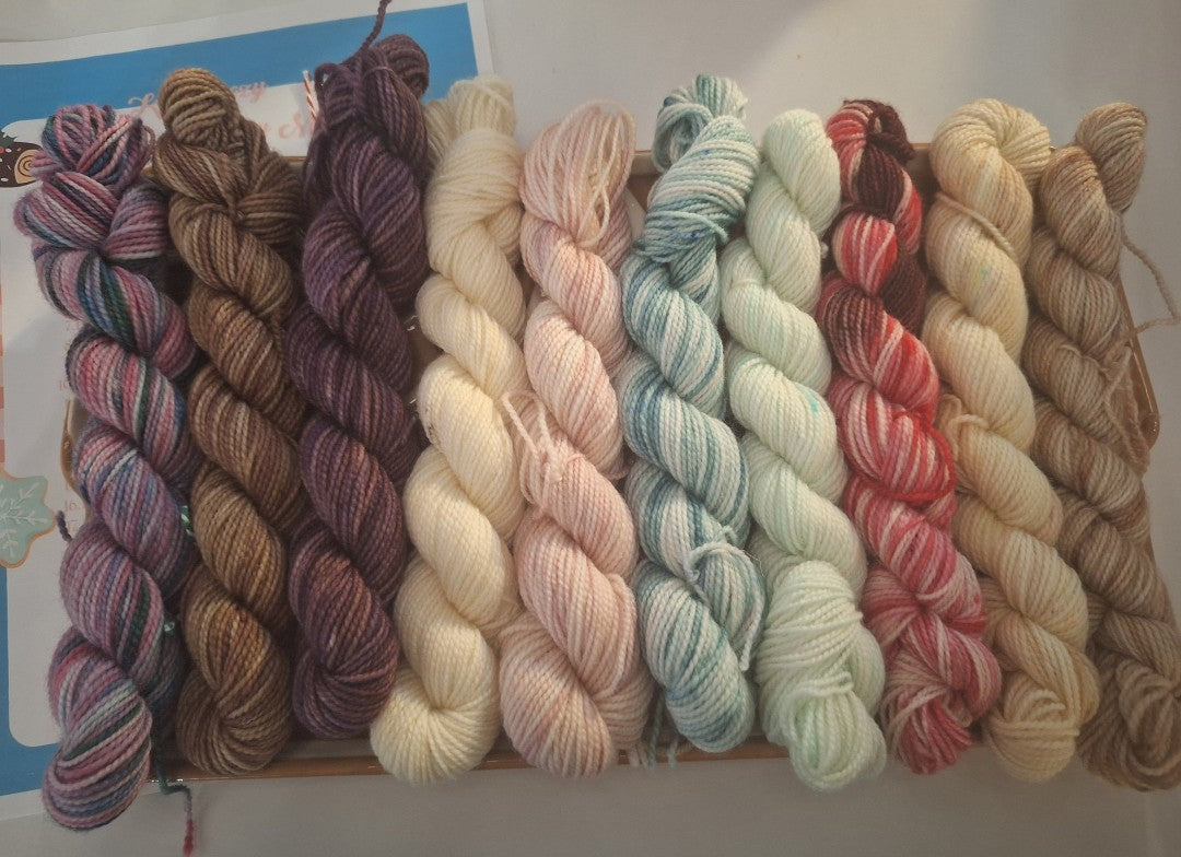 Home for the Holidays Christmas Advent Calendar - 24 minis and one full-sized skein